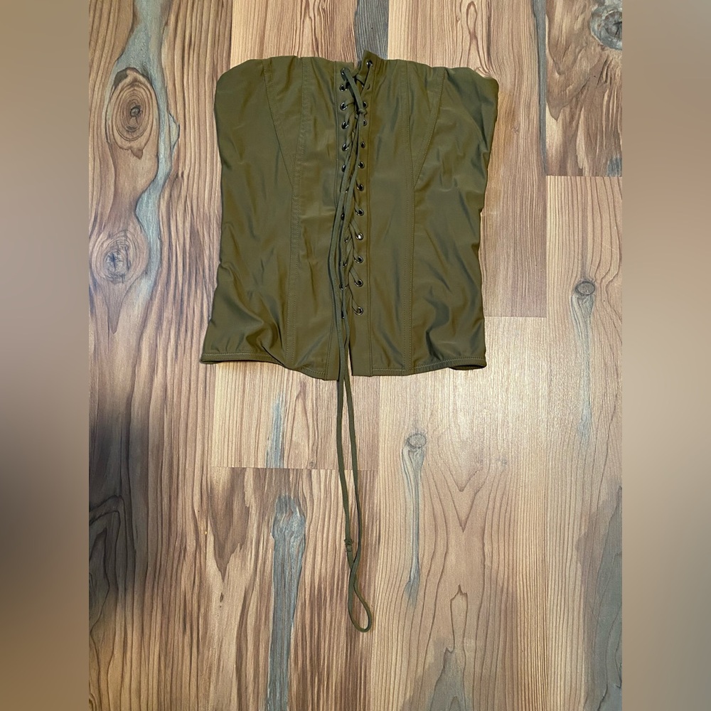 Green/Khaki Lace Up Corset